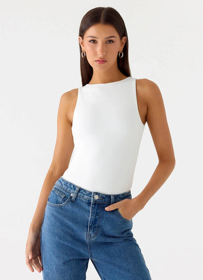 Vincenza Bodysuit - White