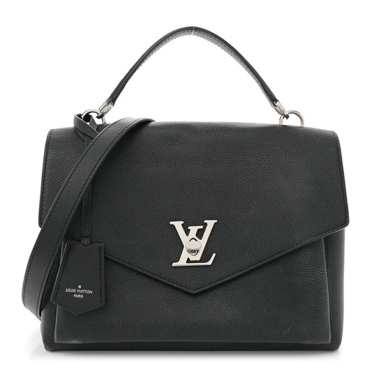 Soft Calfskin My Lockme Top Handle Black