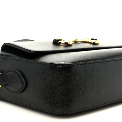 Textured Calfskin Small Horsebit 1955 Shoulder Bag Black