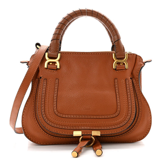 Calfskin Mini Marcie Satchel Tan