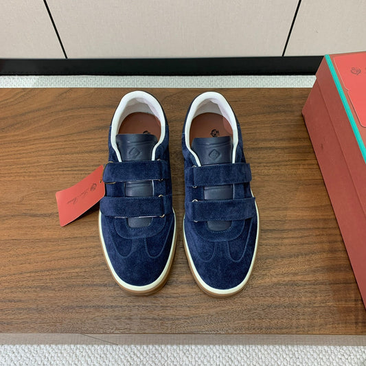 LP Kid's Tennis Walk Sneaker Dark Blue Suede Calfskin 585745