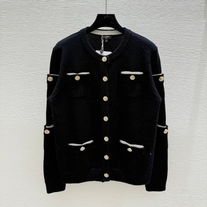 CC 25 Cardigan In Black Cashnere 286347