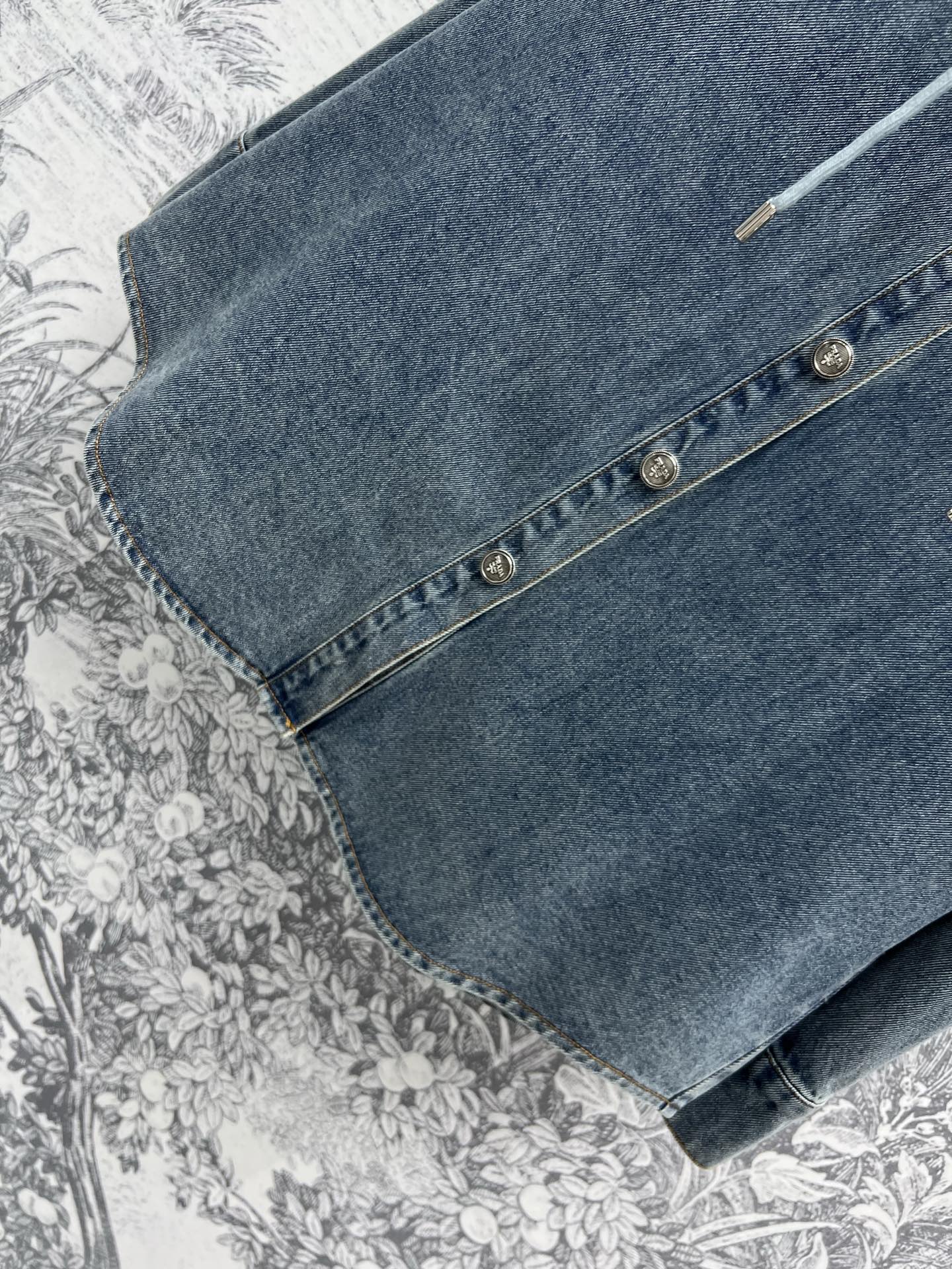 Prada 25 Hooded Denim Jacket Blue Cotton