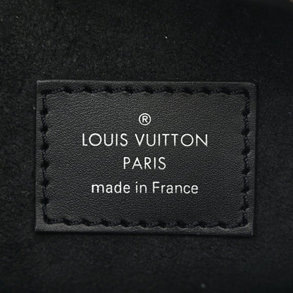 Calfskin Debossed Monogram Side Trunk Black