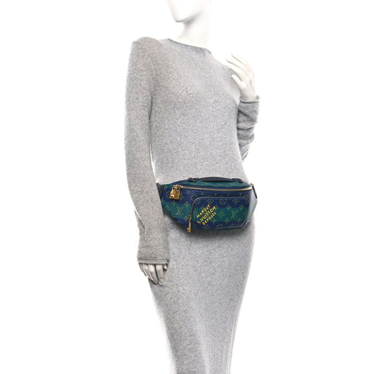 Monogram Heritage Rush Bumbag Blue Stripes