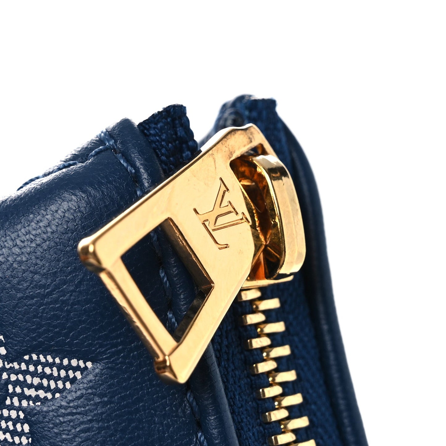 Lambskin Embossed Monogram Coussin PM Denim Blue