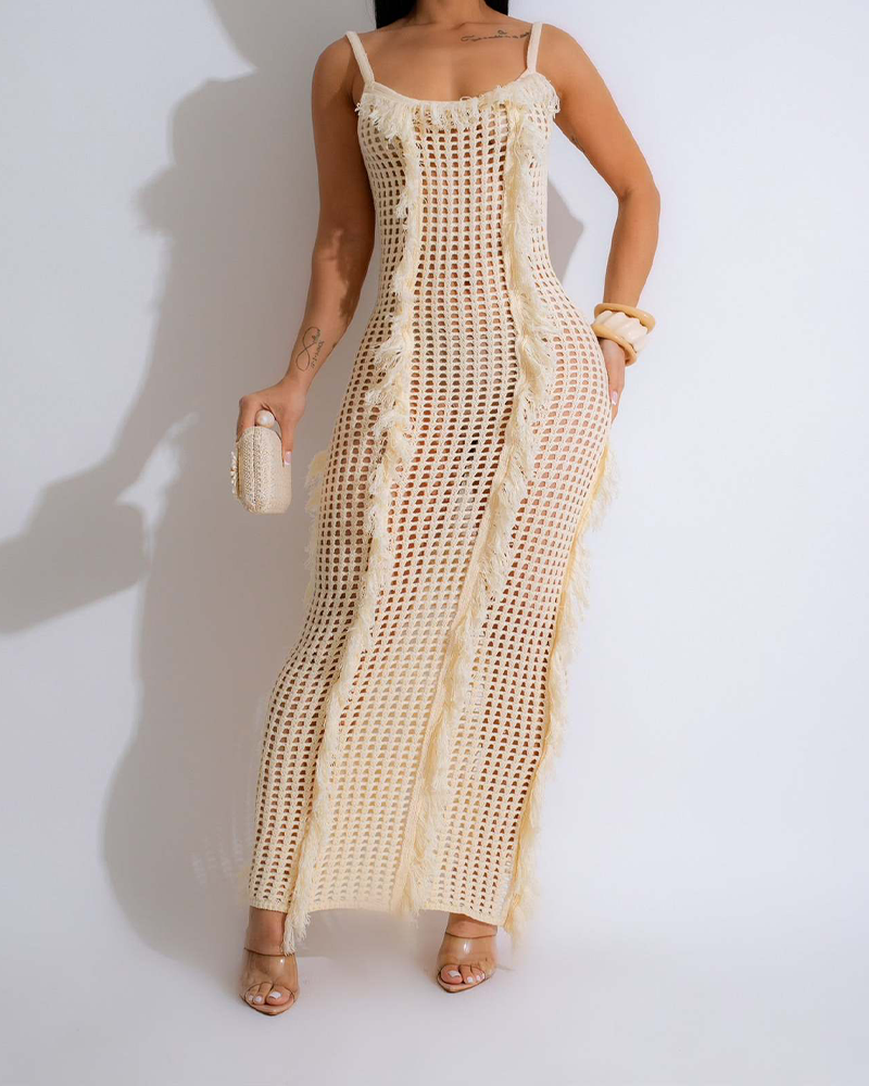 Fringed Knitted Dress