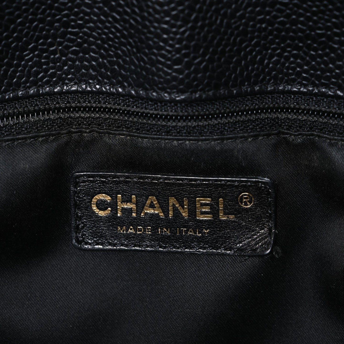 Caviar Quilted Grand Shopping Tote GST Black