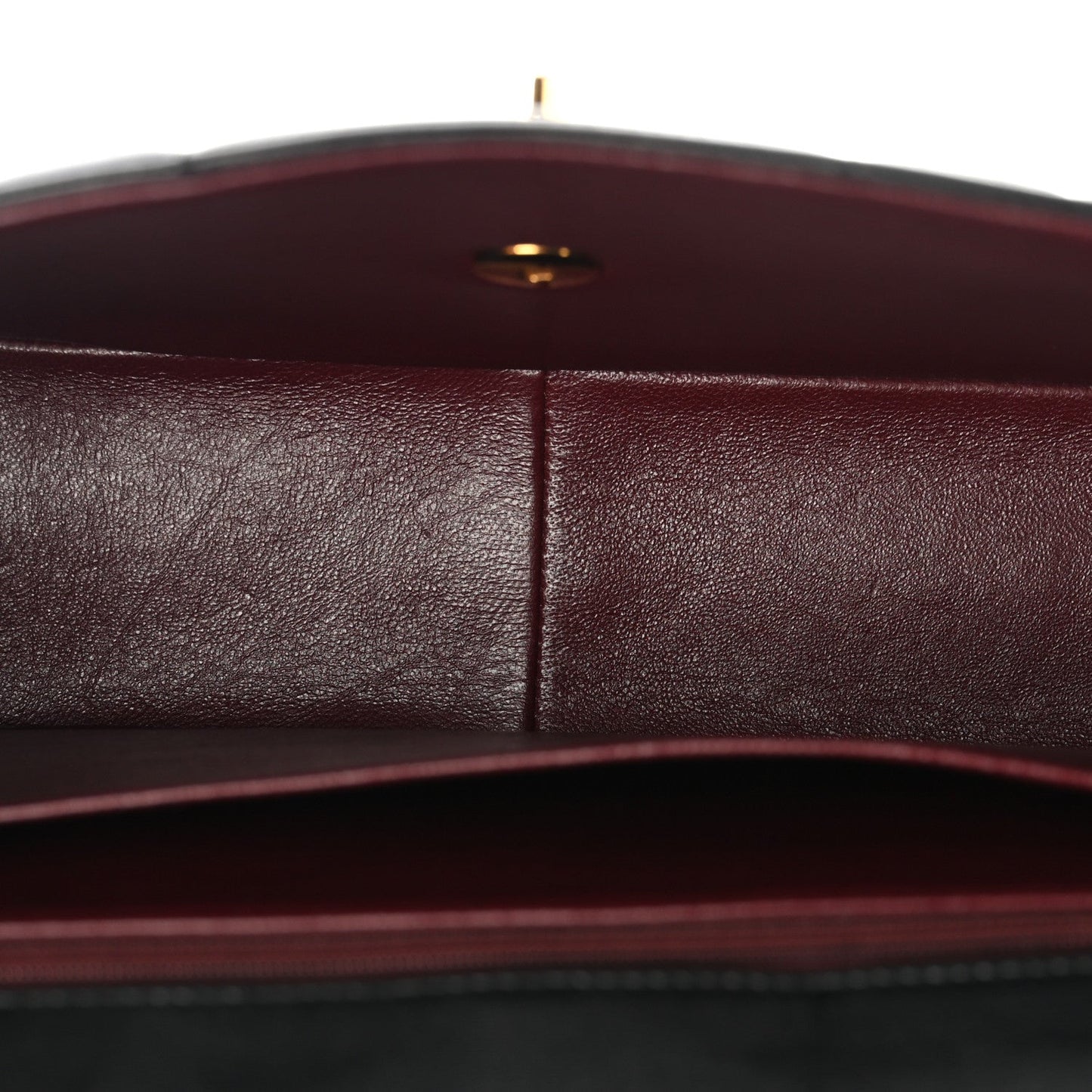 Lambskin Vertical Quilt Jumbo Single Flap Black