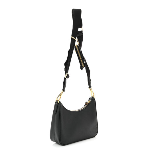 Saffiano Lux Re-Edition 2005 Shoulder Bag Black