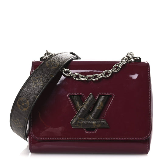 Patent Monogram Twist Shoulder Bag PM Magenta