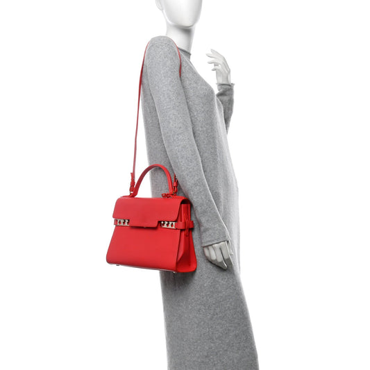 Calfskin MM Tempete Satchel Coral