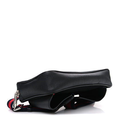 Soft GG Supreme Monogram Web Belt Bag Black Grey