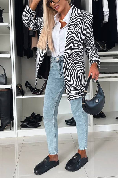 Blazer de rayas de cebra