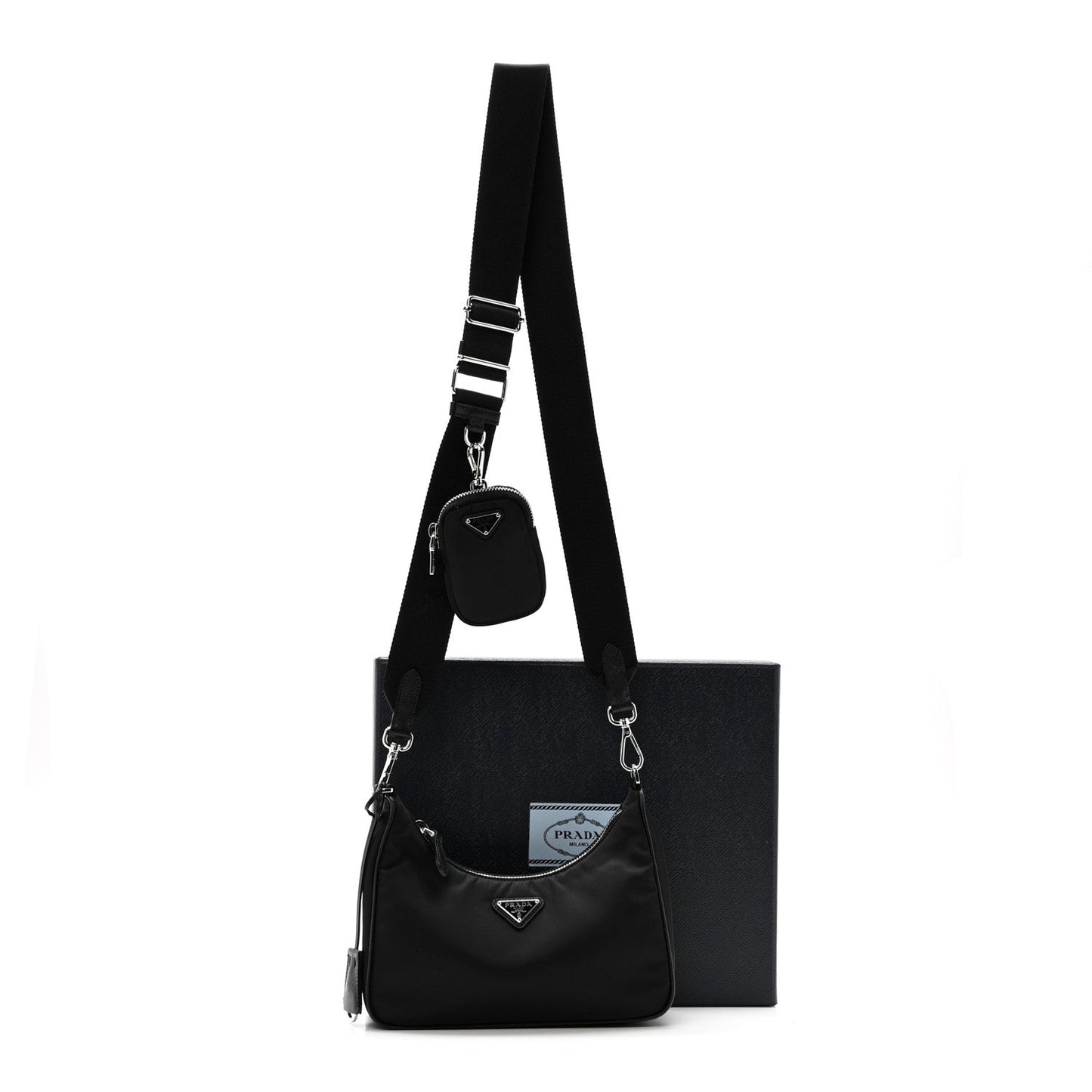Re-Nylon Saffiano Re-Edition 2005 Shoulder Bag Black