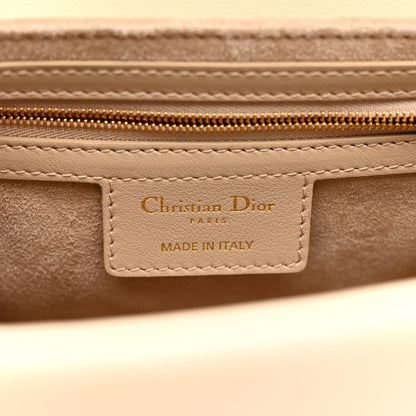 Lambskin Cannage Small Jolie Top Handle Bag Powder Beige Latte