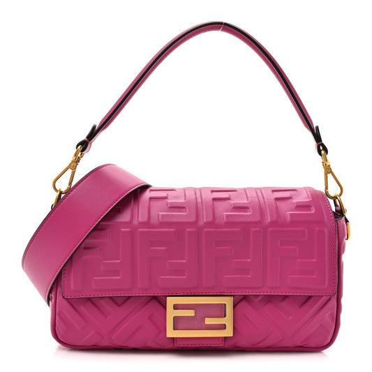 Nappa FF 1974 Embossed Baguette Ciclamino Pilar