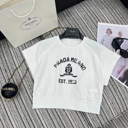 PRADA 25S SHORT-SLEEVE CREW NECK SWEATSHIRT SET 352
