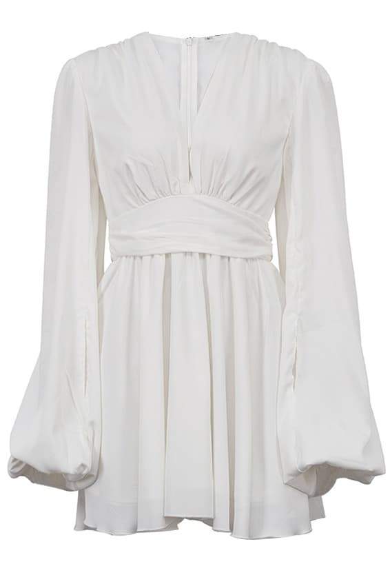Vestido mini Amelia con escote en V profundo 
