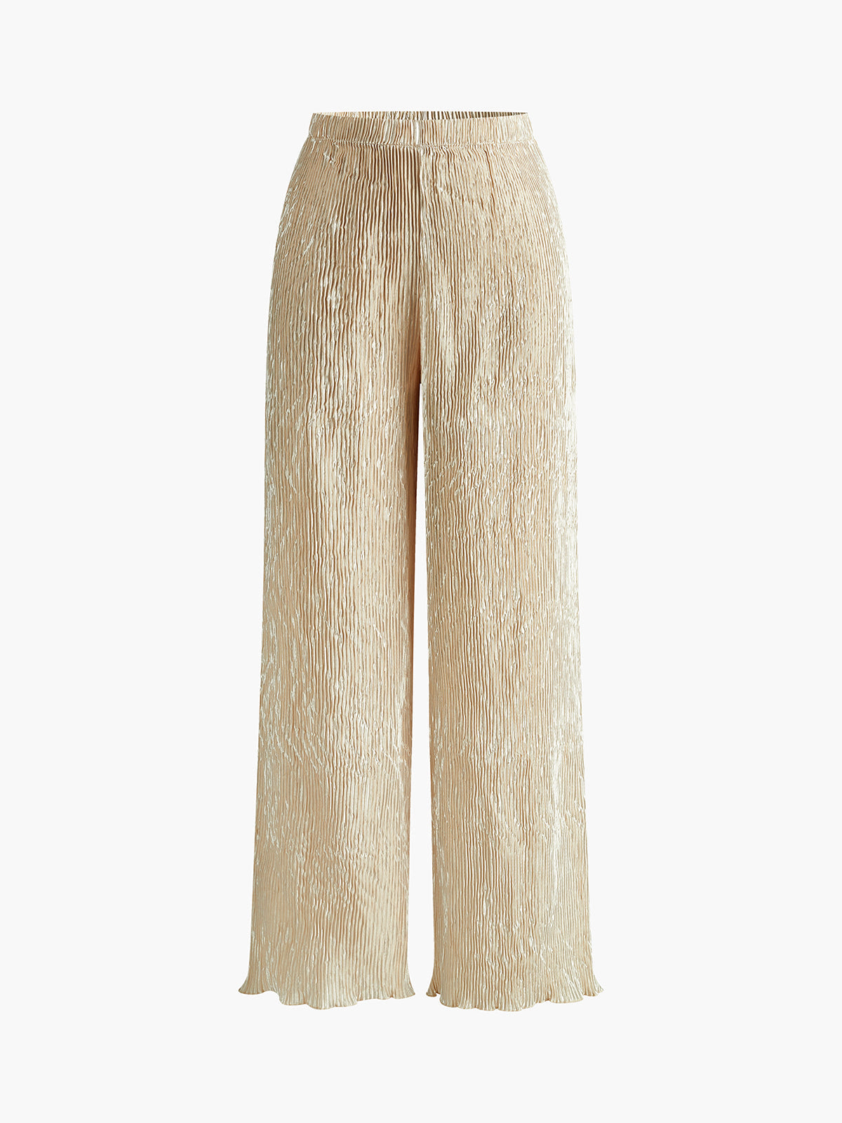 Serena | Women's Halter Neck Pleated Top & Wide Leg Pants Set
