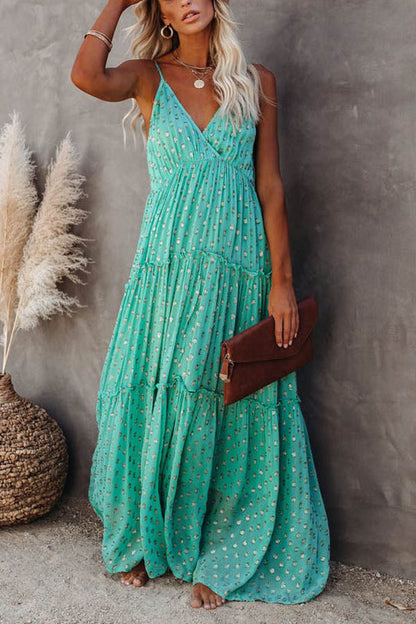Vestido largo escalonado ajustable