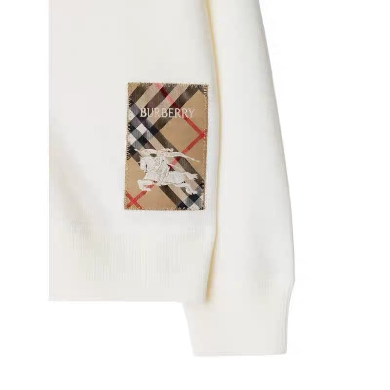 Bur 25 Cardigan Black And White Cashmere
