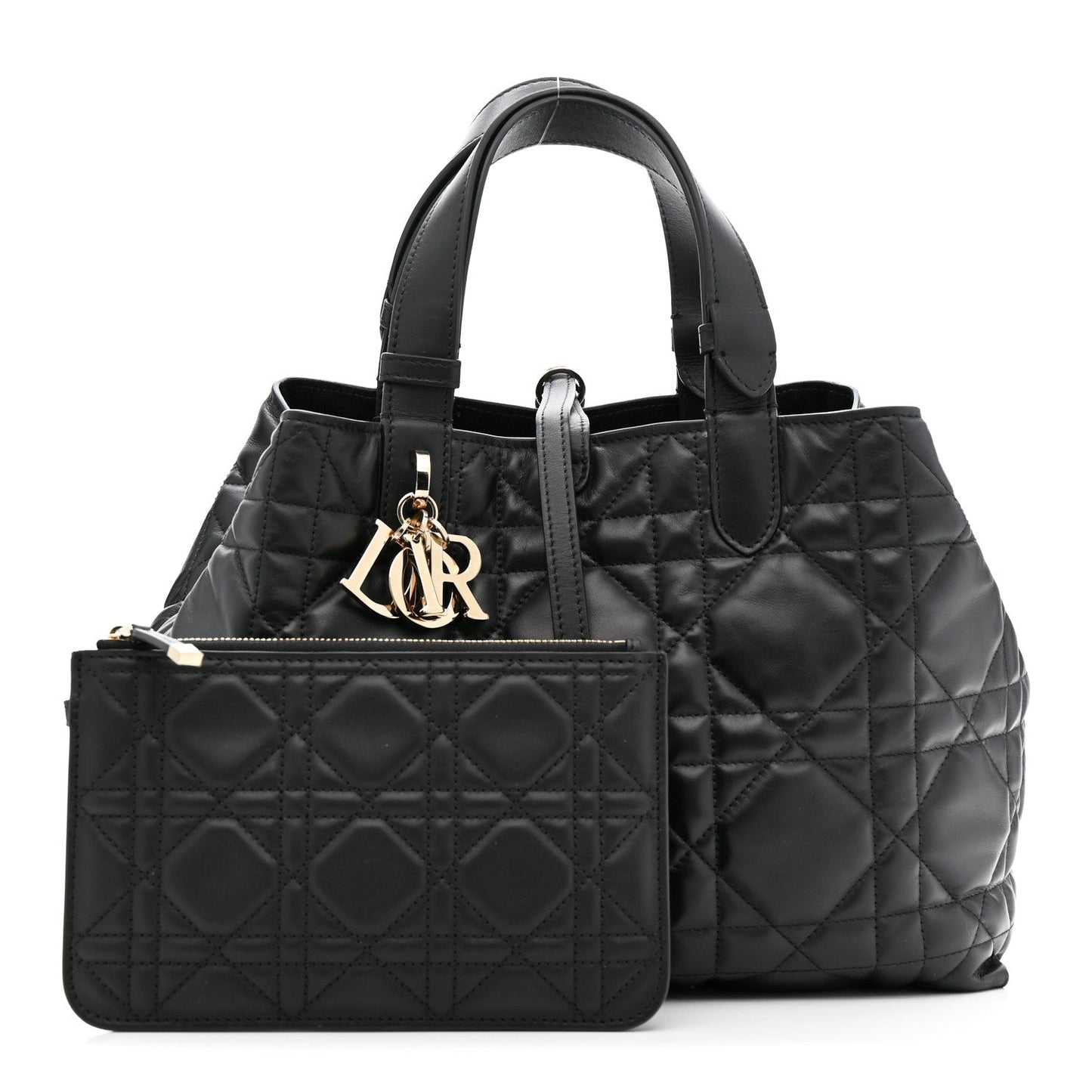 Calfskin Macrocannage Medium Toujours Black