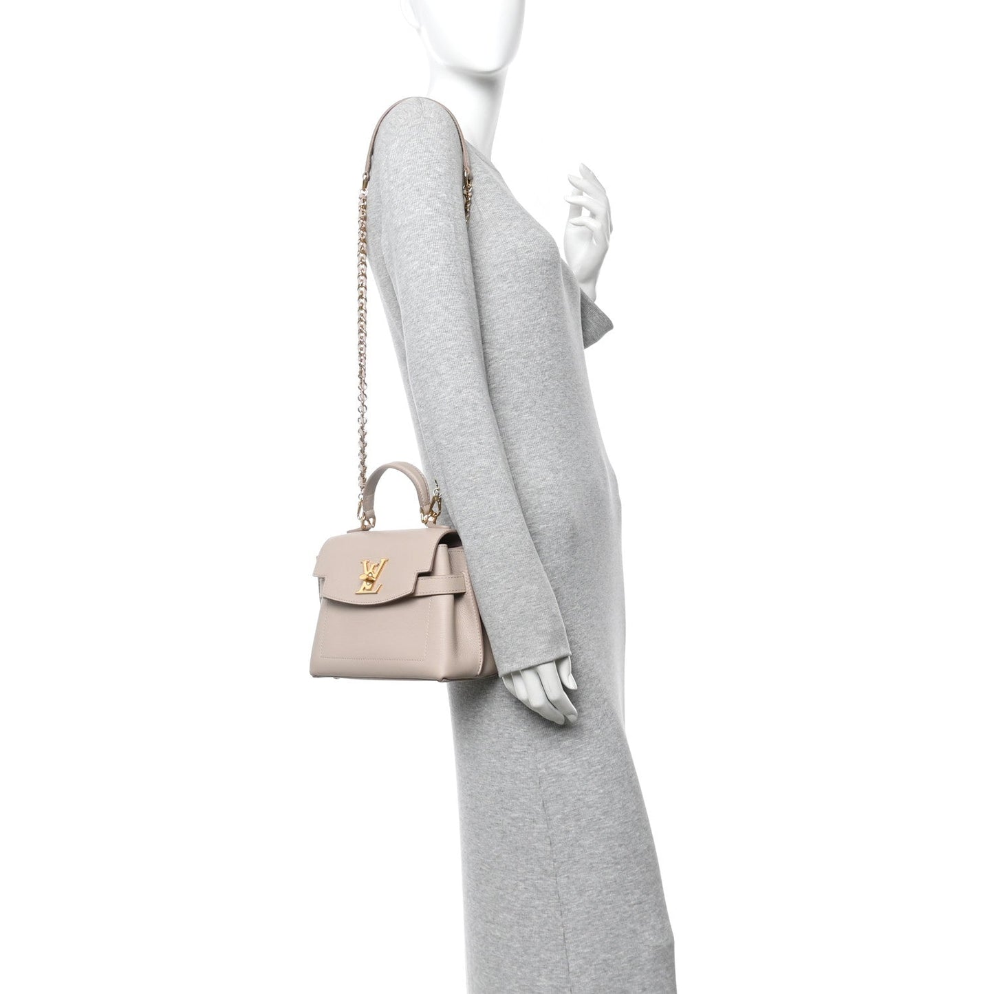 Soft Calfskin Mini Lockme Ever Greige