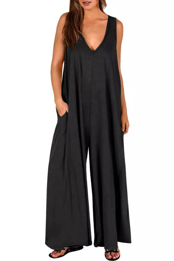 Mono informal fresco con bolsillos para mujer Mono fino para mujer