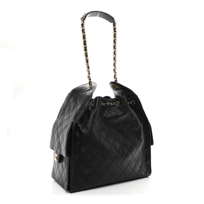 Caviar Quilted Medium Chanel 25 Handbag Black
