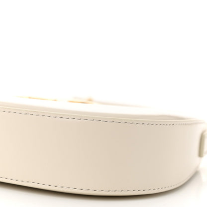 Shiny Calfskin Medium Tilly Triomphe Shoulder Bag Rice