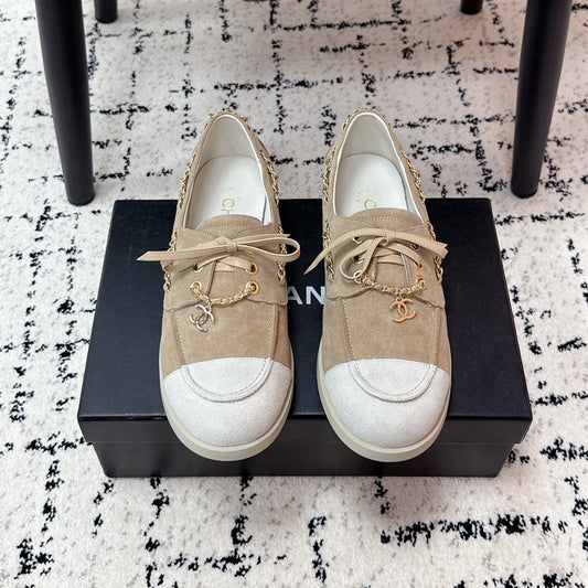 CC Cruise 25/26 Moccasins Warm Taupe White Suede
