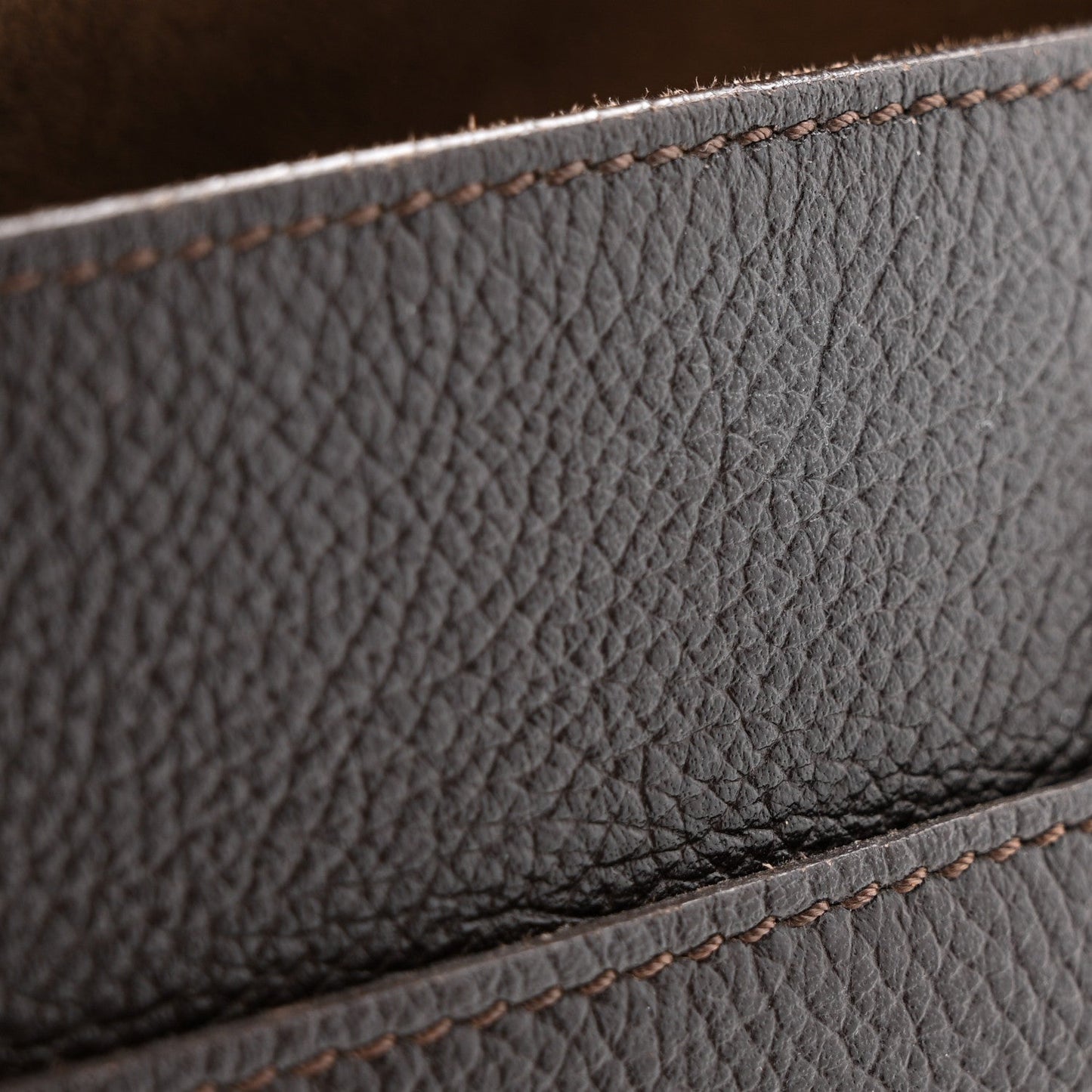 Grained Calfskin Medium Jennifer Crossbody Bag Brown