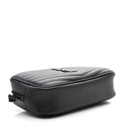 Grain De Poudre Matelasse Monochrome Monogram Mini Lou Camera Bag Black