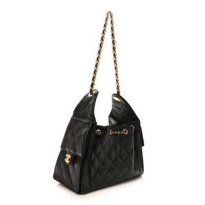 Caviar Quilted Small Chanel 25 Handbag Black
