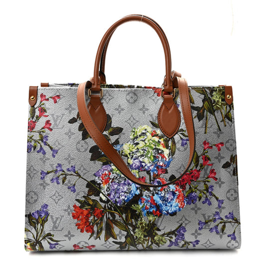 Metallic Monogram LV Garden OnTheGo MM Silver