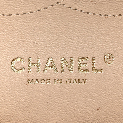 Caviar Quilted Jumbo Double Flap Beige Clair