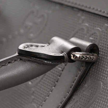 Calfskin GG Tennis Embossed Duffle Bag Grey