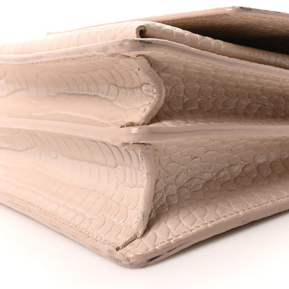 Calfskin Crocodile Embossed Medium Monogram Sunset Rose Antic