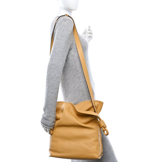 Calfskin Large Flamenco Knot Bag Sahara
