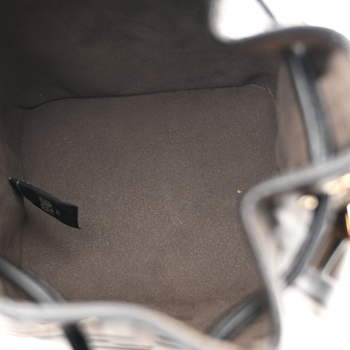 Vitello Liberty F is Fendi Bi-Color FF 1974 Embossed Mini Mon Tresor Bucket Bag Maya Black