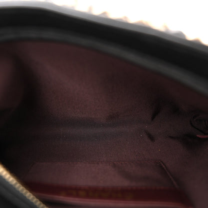Lambskin Chain Frame Shoulder Bag Black