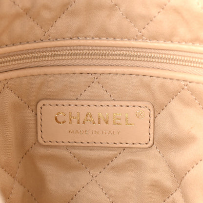 Shiny Calfskin Quilted Small Chanel 22 White