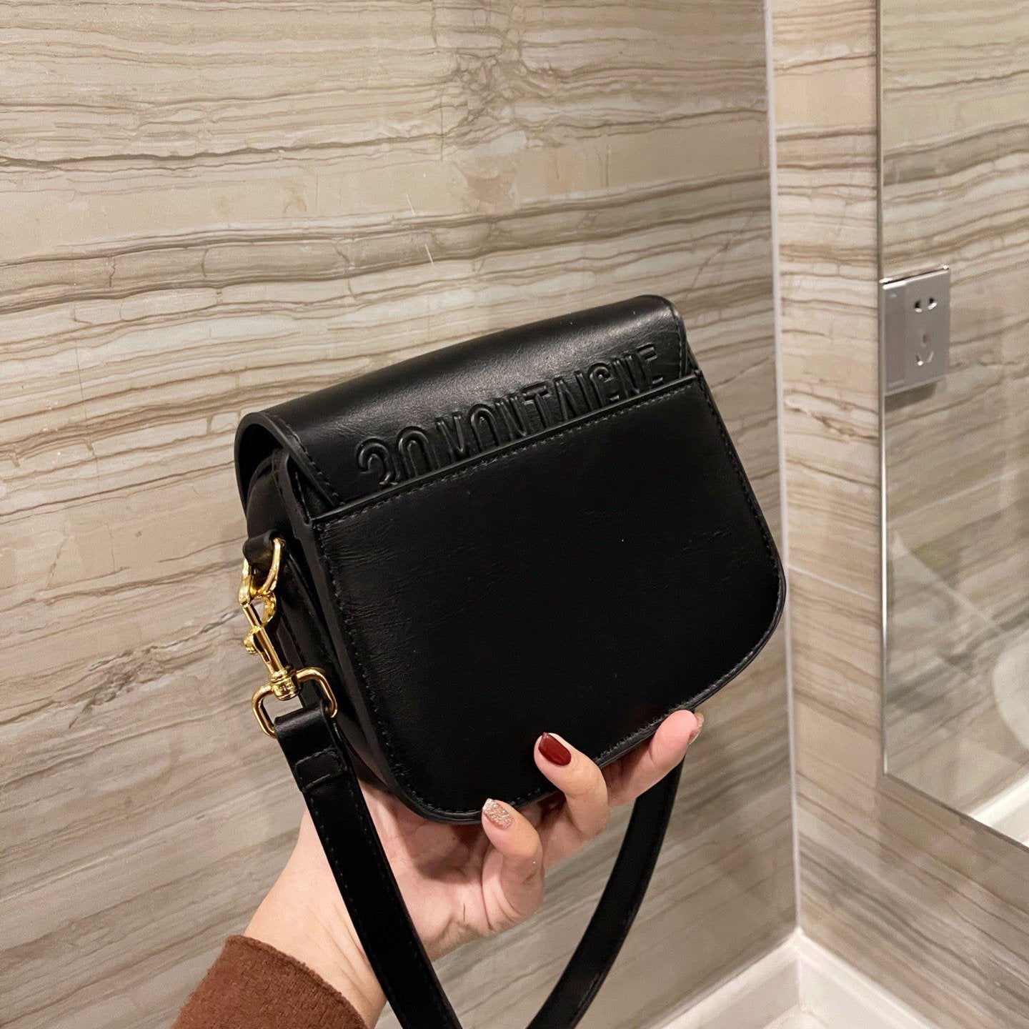 Dior Medium Dior Bobby Bag Black Box Calfskin Women