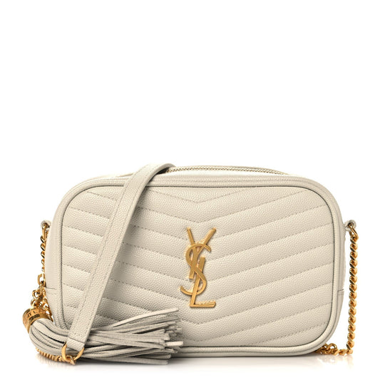 Grain De Poudre Matelasse Monogram Mini Lou Camera Bag Crema Soft