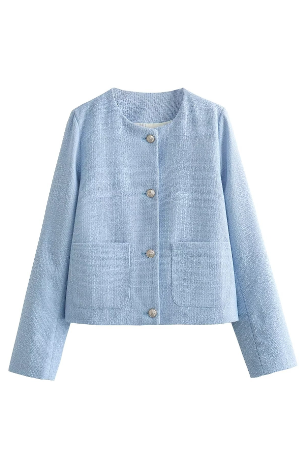 Chaquetas Blazer Para Mujer Outwear Con Botón Abrigo De Manga Larga 