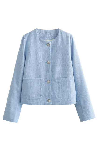 Chaquetas Blazer Para Mujer Outwear Con Botón Abrigo De Manga Larga 