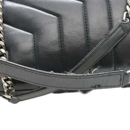 Calfskin Y Quilted Monogram Medium Loulou Chain Satchel Storm