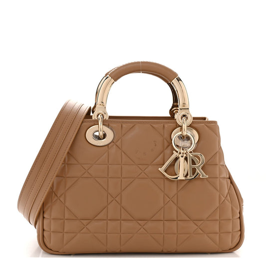 Calfskin Cannage Small The Lady 95.22 Beige