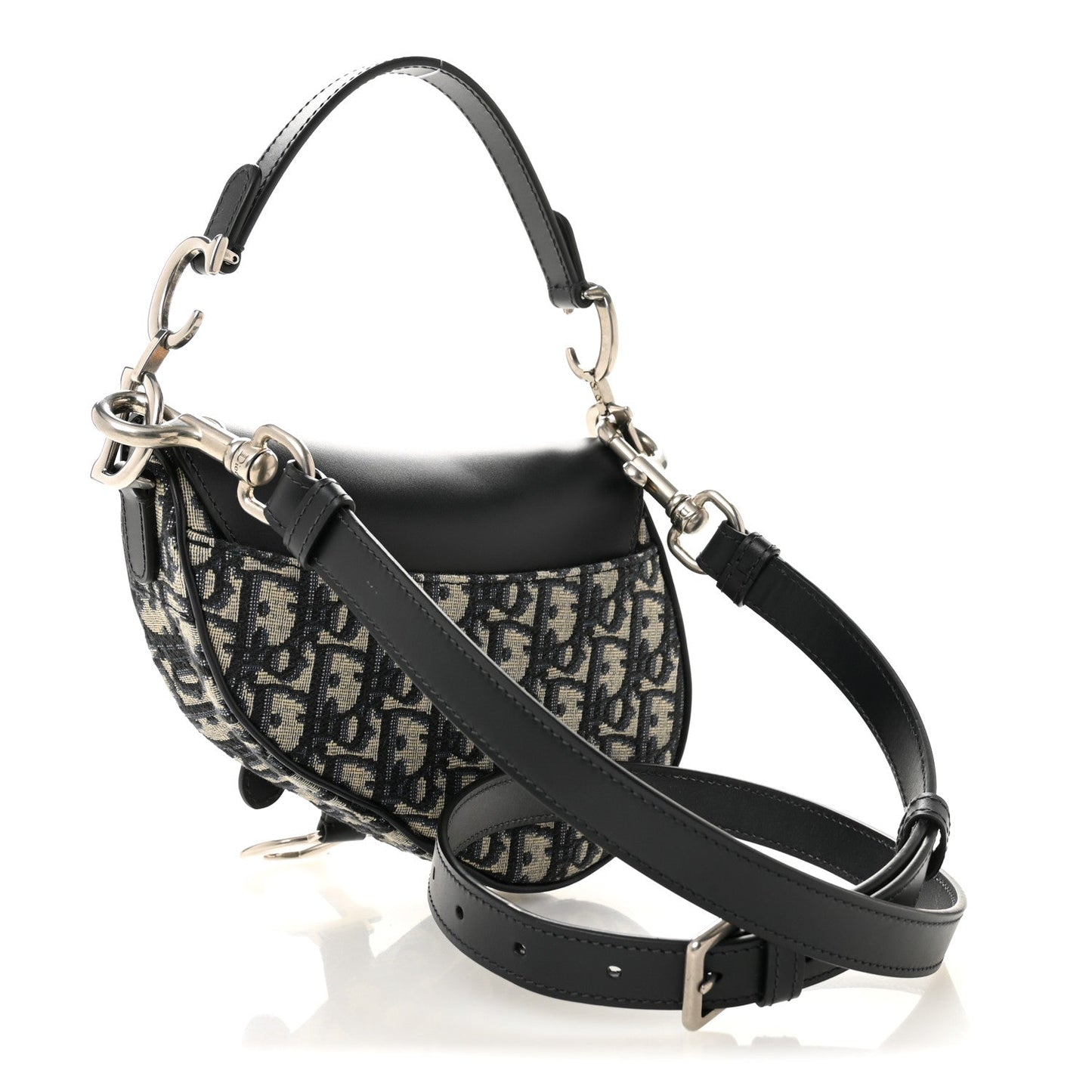 Oblique Mini Saddle Bag With Strap Blue